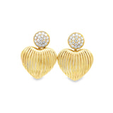Fluted Heart Earrings