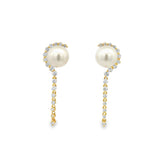 Pearl Diamond Strand earrings