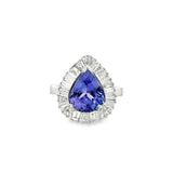 Pear & Diamond Tanzanite Ring