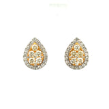 Yellow Diamond Pear Studs