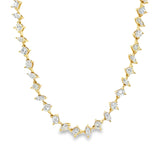YG Mixed Shape Tennis Necklace