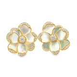 Mother Of Pearl Flower Earrings