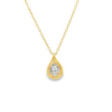 Bezel Pear Pendant