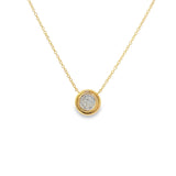 Double Bezel Disc Necklace