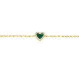 Malachite Heart Bracelet