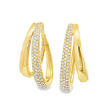 Gold & Pave Loop Hoops