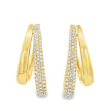 Gold & Pave Loop Hoops