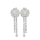 Flower Diamond Hang Earrings
