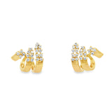 Gold Scattered Diamond Huggies