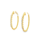 Gold Ball & Diamond Hoops