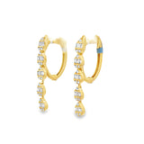 Baguette Pear Strand Huggies