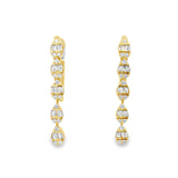 Baguette Pear Strand Huggies