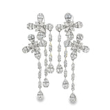 Double Flower Strand Earrings