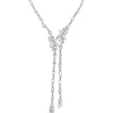 Double Flower Lariat Necklace