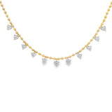 Ball Chain Hanging Hearts Necklace