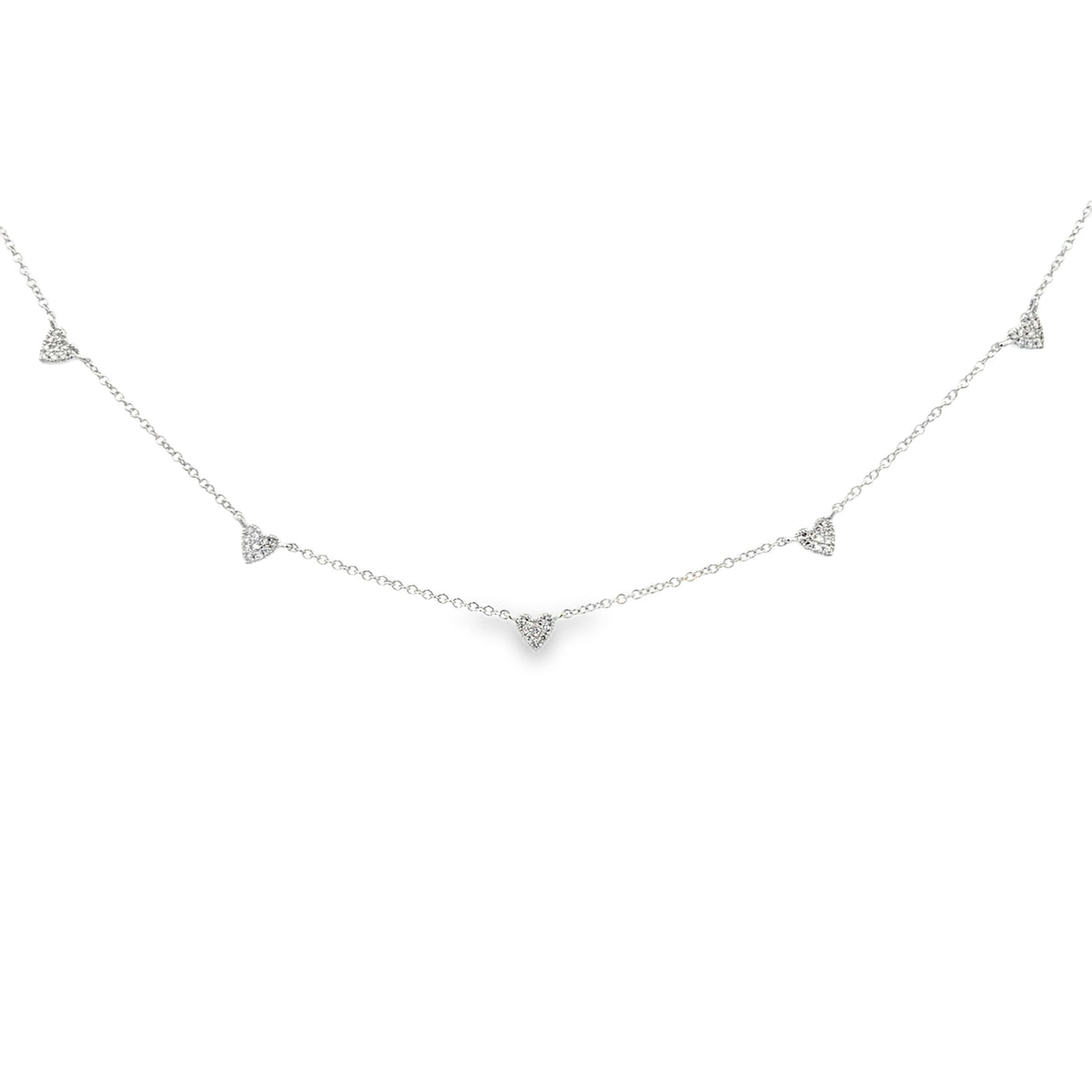 Dainty Pave Heart Necklace