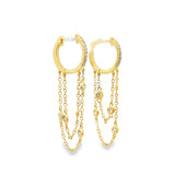 Double Strand Pave Huggies