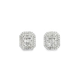 Large Diamond Halo Studs