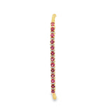 Ball Chain Pink Sapphire Bracelet