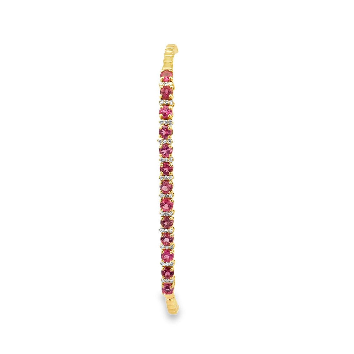 Ball Chain Pink Sapphire Bracelet
