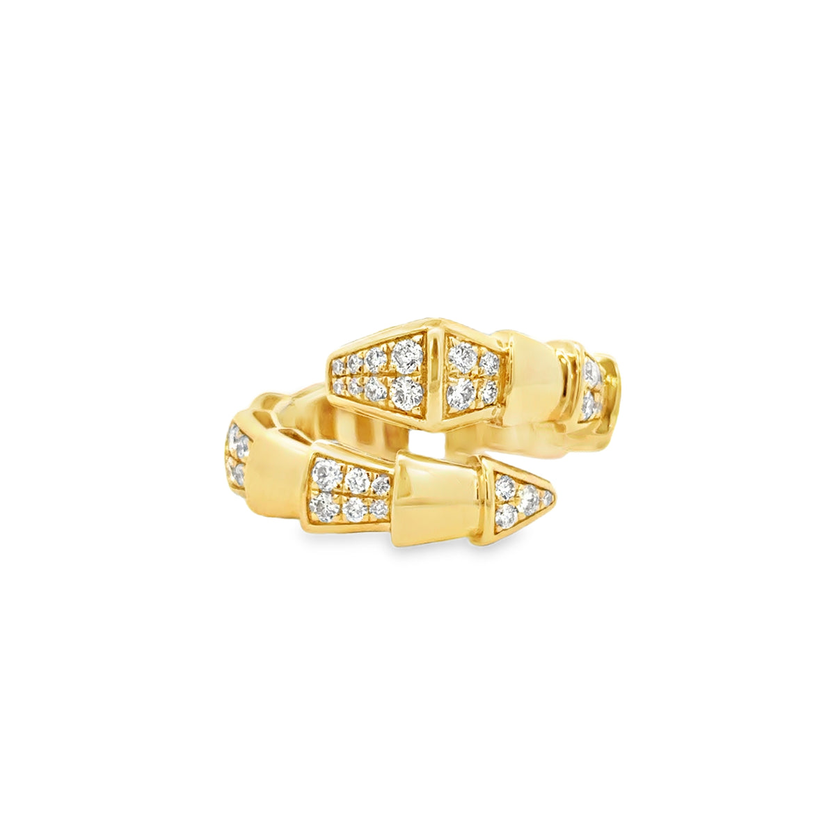 Gold & Diamond Snake Ring