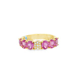 Pink Sapphire Half Band