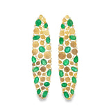 Emerald & Gold Statement Earrings