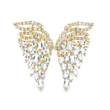 Topaz & Diamond Wing Earrings