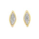 Gold & Pave Diamond Earrings