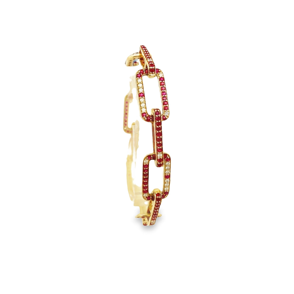 Ruby & Diamond Link Bracelet