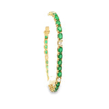 Oval Emerald Tennis Bracelet with Diamonds