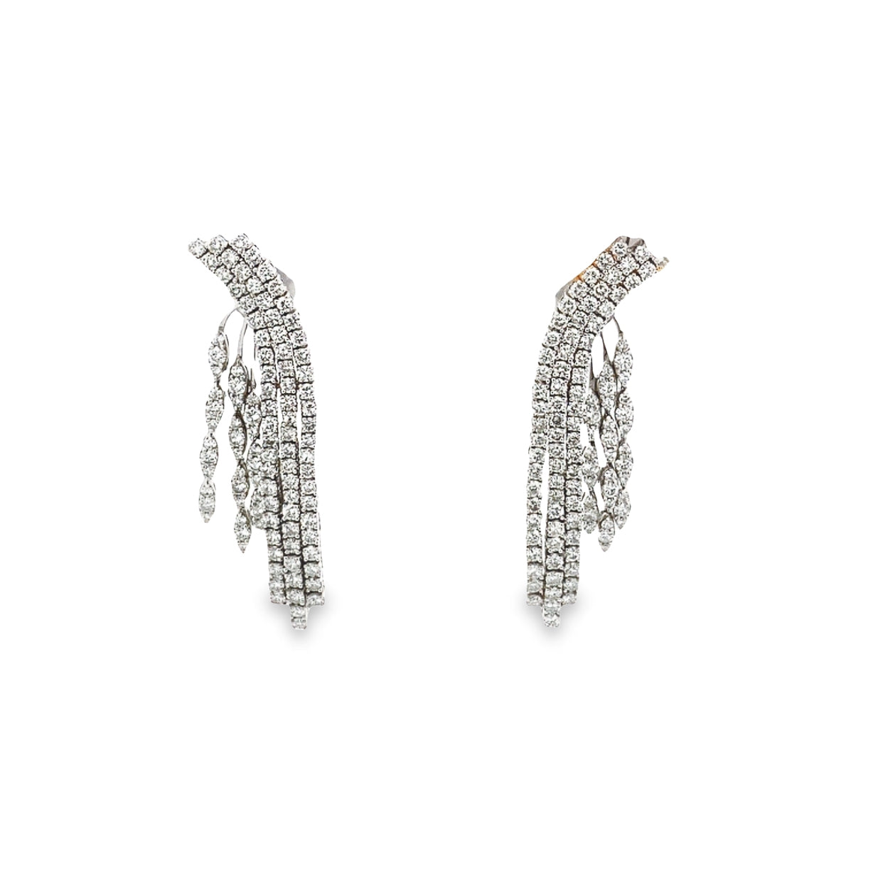 Diamond Front and Back Earrings