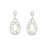 White Gold and Diamond Pear Shaped Earrings