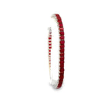 Emerald Cut Ruby Tennis Bracelet - WG