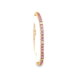 Round Pink Sapphire Tennis Bracelet with Diamonds
