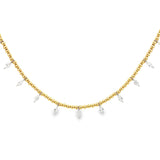 Gold and Marquise Diamond Necklace