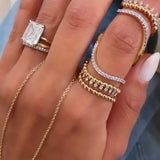 Gold & Diamond Long Ring