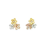 Tri Color Flower Earrings