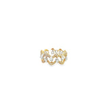 Rose Gold/Diamond Wavy Ring