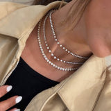 Illusion Bezel Tennis Necklace