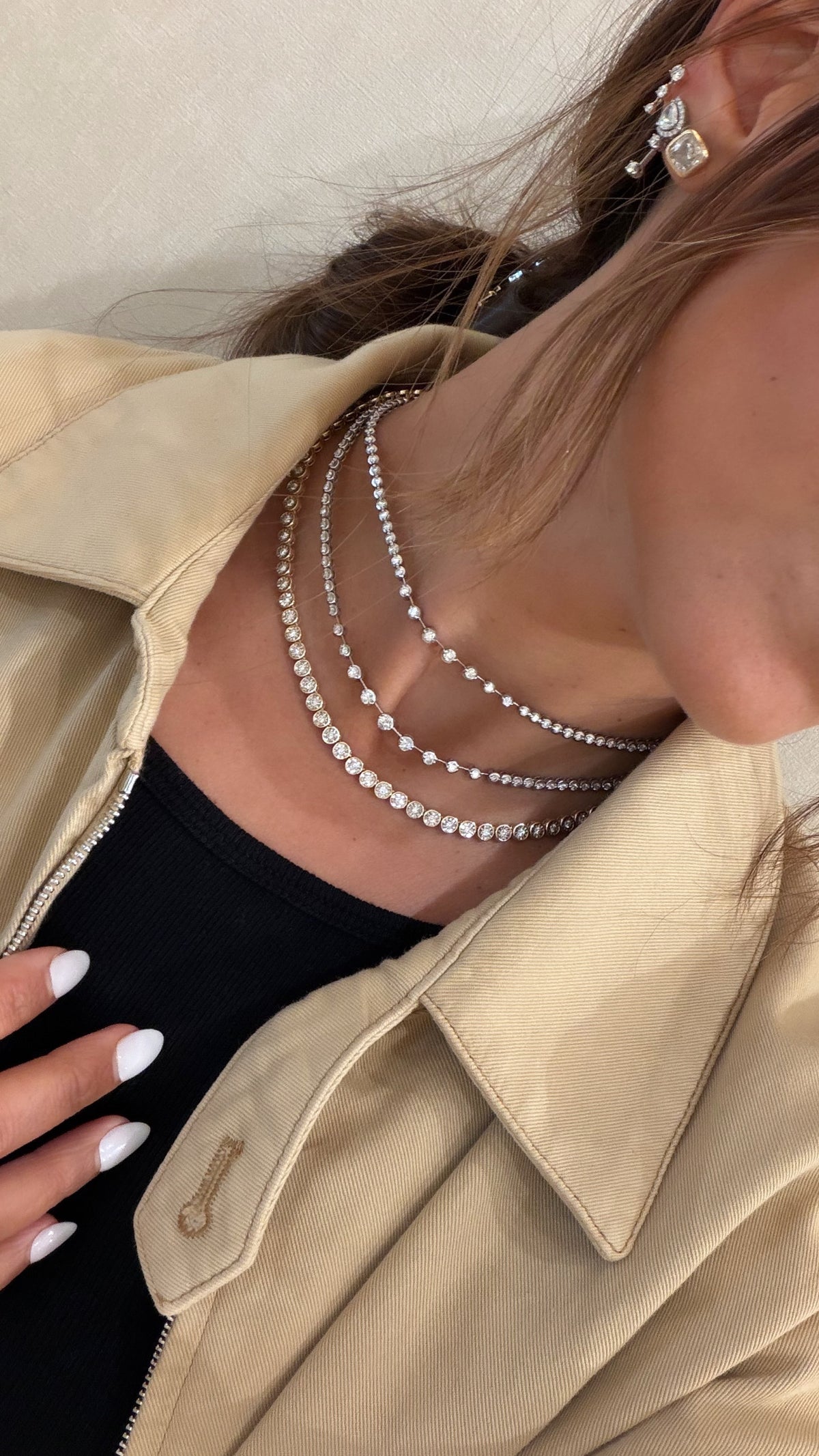 Illusion Bezel Tennis Necklace