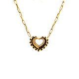 Sapphire Gold Heart Chain Necklace