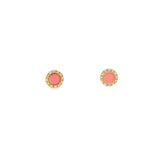Baby Pink Round Earrings