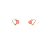 Baby Pink Heart Earrings