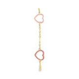 Pink Open Heart Bracelet (Little Girl)
