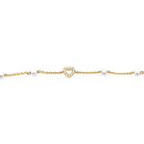 Baby Pearl Bracelet With Diamond Heart