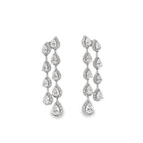 WG/Diamond Hanging Pear Earrings