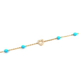 Turquoise & Heart Baby Bracelet