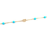 Turquoise & Butterfly Baby Bracelet
