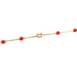 Red With Butterfly Baby Bracelet